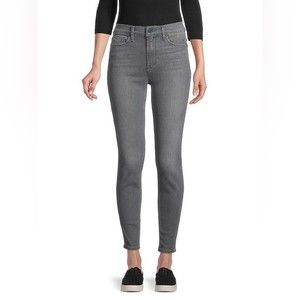 Hudson Victorious Blair High-Rise Skinny Ankle Jeans Gray Size 26